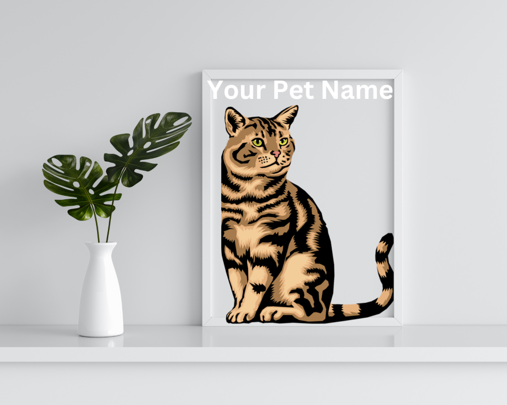 Custom Pet Name Wallpaper – Personalized Digital Pet Portraits
