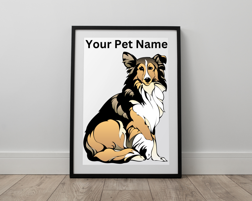 Custom Cartoon Pet Name Wallpaper - Personalized Artwork