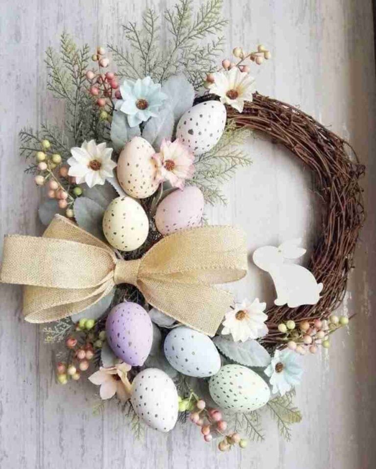 29 Creative Easter Egg Wreath DIY Ideas to Brighten Your Spring Decor