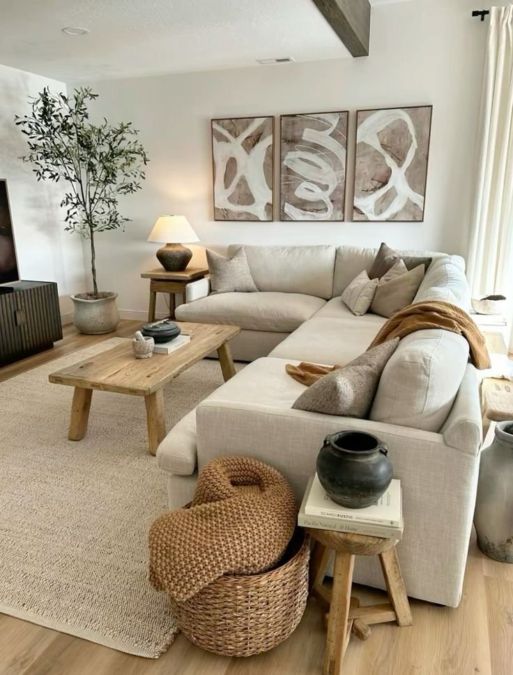 25+ Stunning Organic Modern Living Room Ideas