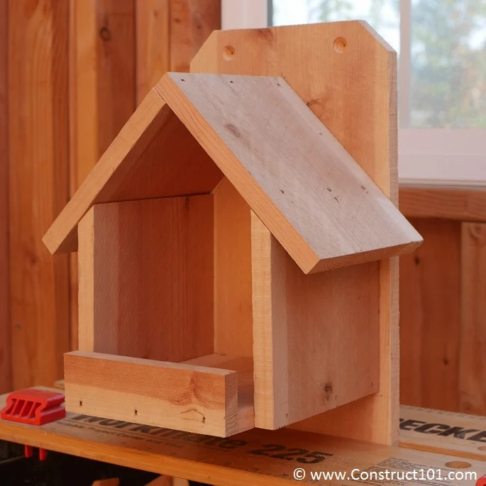 Open Front Platform Bird Feeder House