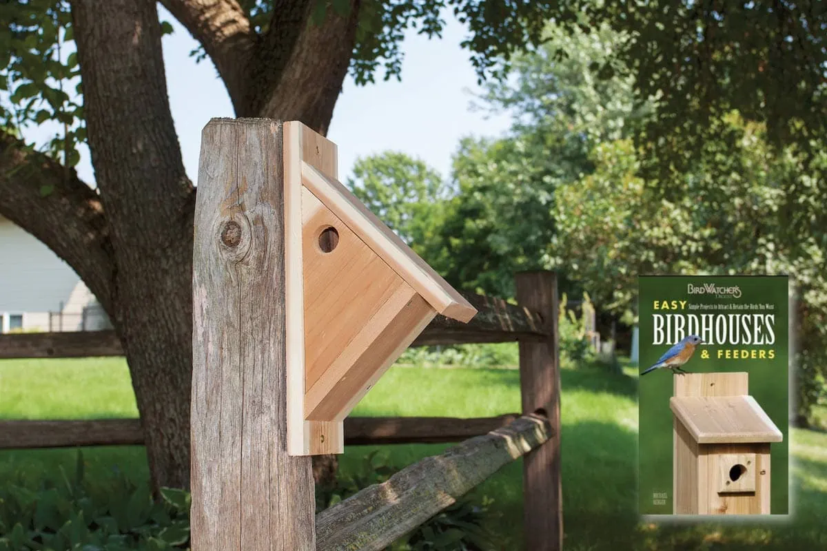 Triangular Fence Post Birdhouse