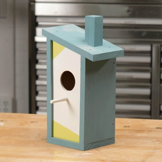 Painted Chimney Accent Birdhouse