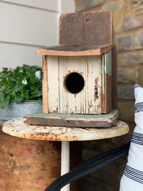 Vintage Salvaged Wood Cottage Birdhouse