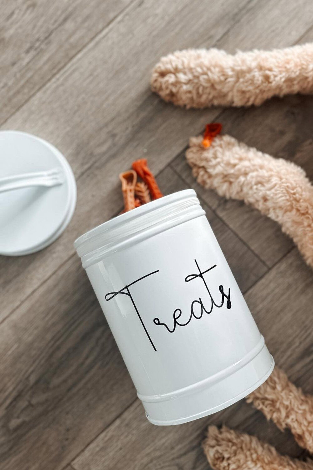 White Metal Treat Canister