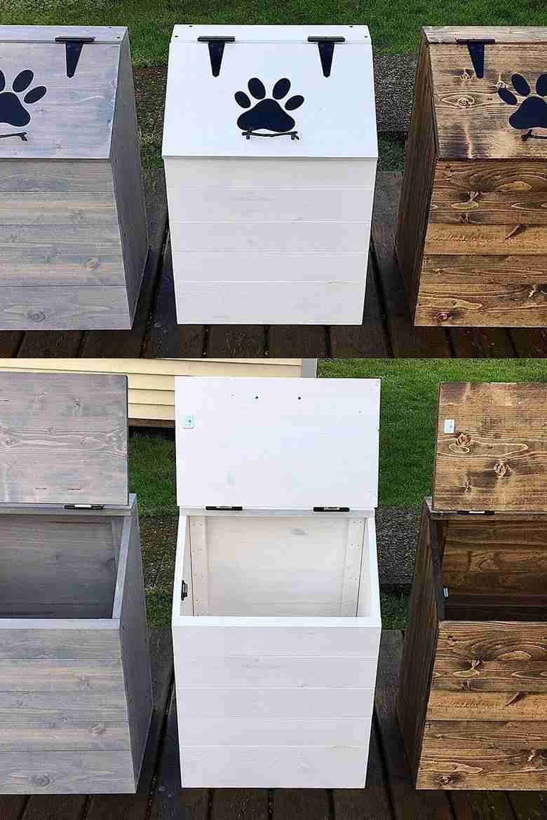Wooden Paw Print Storage Bins