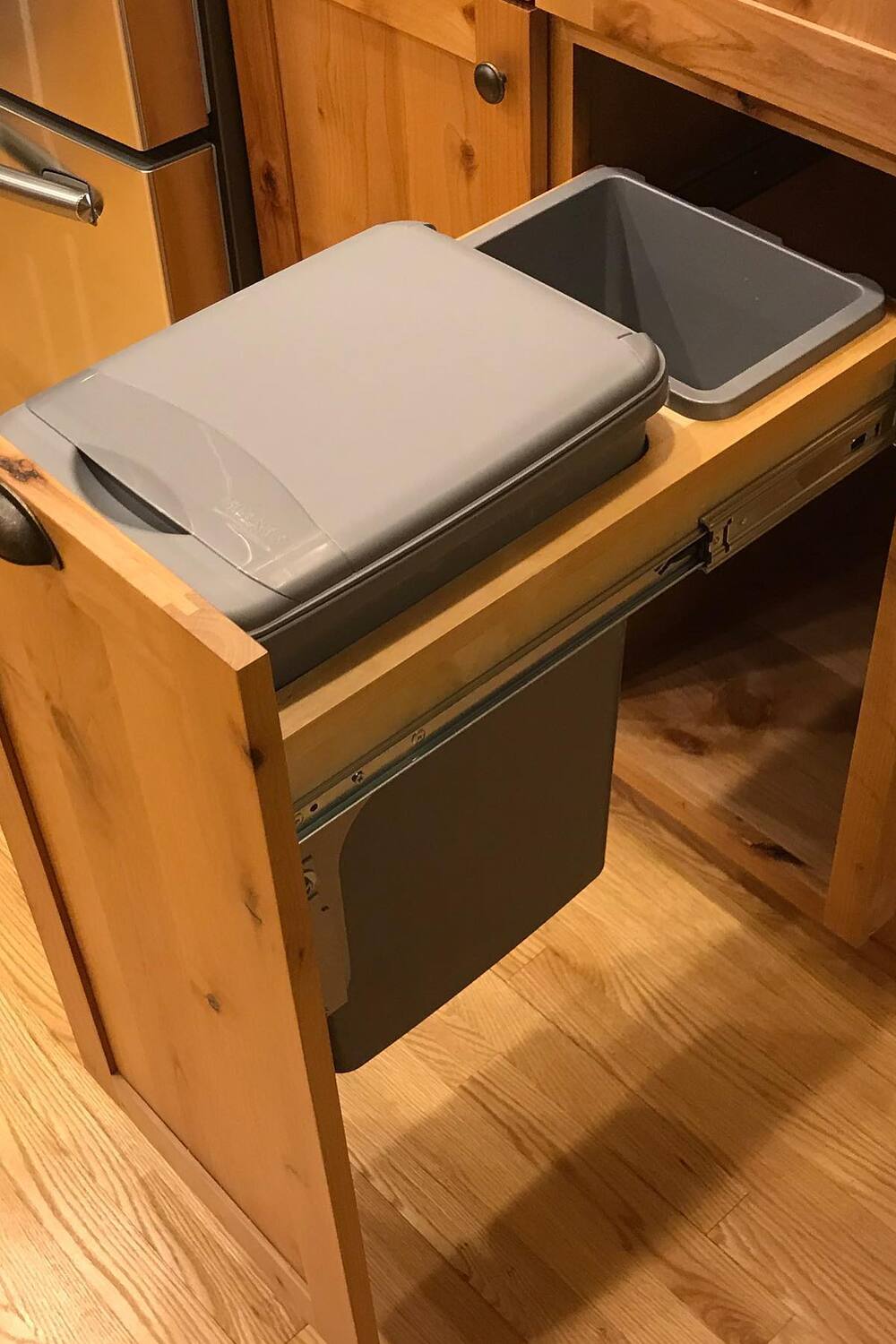 Wooden Sliding Bin Drawer