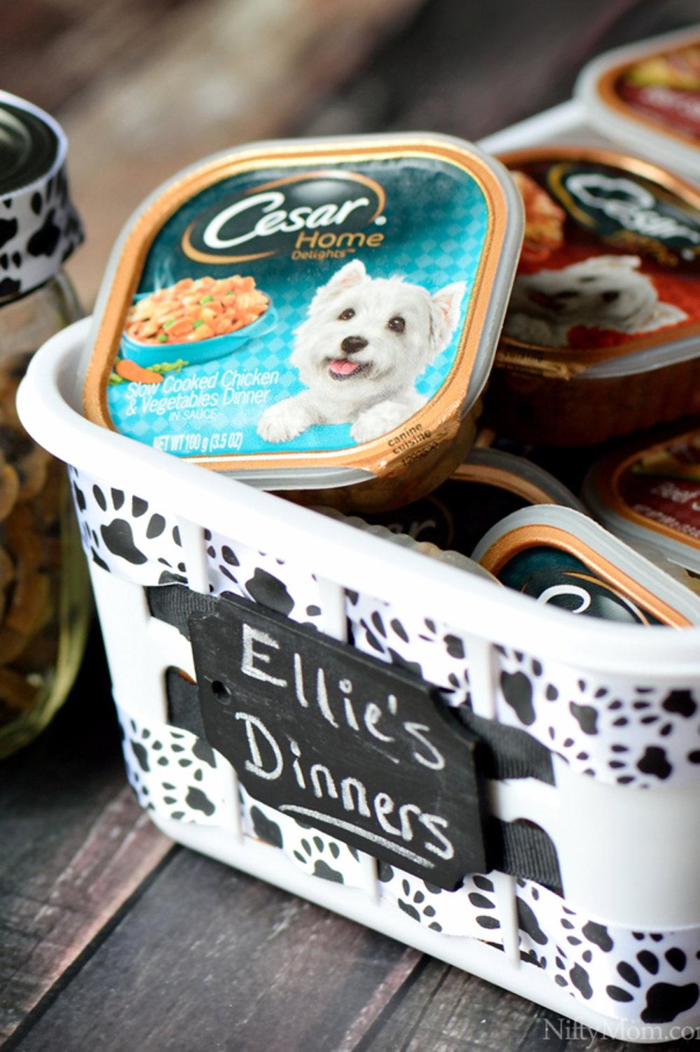 Paw Print Basket with Chalkboard Label