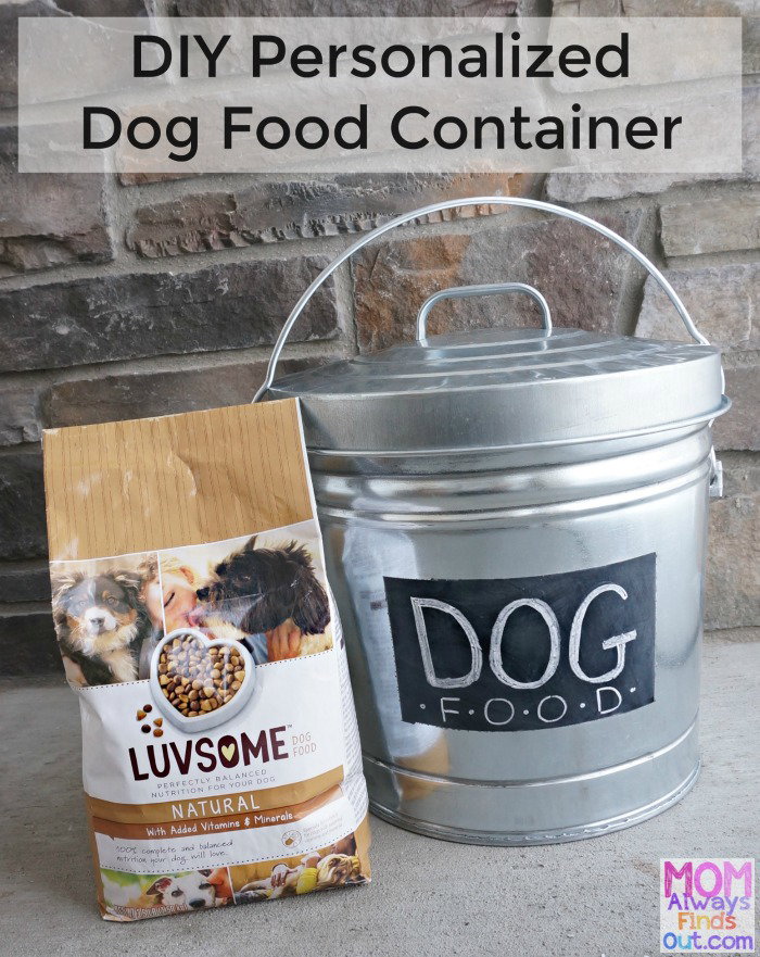 Galvanized Metal Can with Chalkboard Label